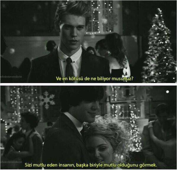 "Ve en kötüsü ne biliyor musunuz? Sizi mutlu eden insanın, başka biriyle mutlu olduğunu görmek." (Thé Carrie Diares)