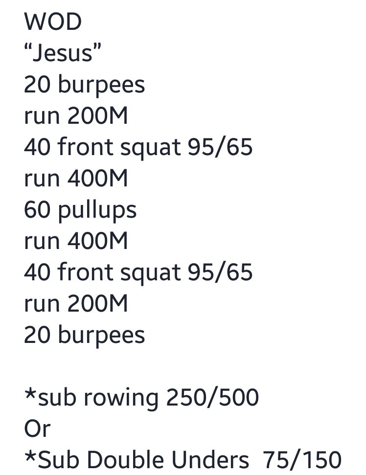micnic1291's tweet photo. Well shit guys... this special Good Friday WOD might kill me #Crossfit #IMustBeInsane https://t.co/p9399CIoxw