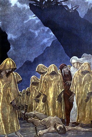 indrasmusings's tweet photo. Inferno XXIII - The Gilded Leaden Cloaks https://t.co/TbFn0mREwb #100cantos #dante #hypocrisy #inferno #art #hell https://t.co/6fMIvXVWOE