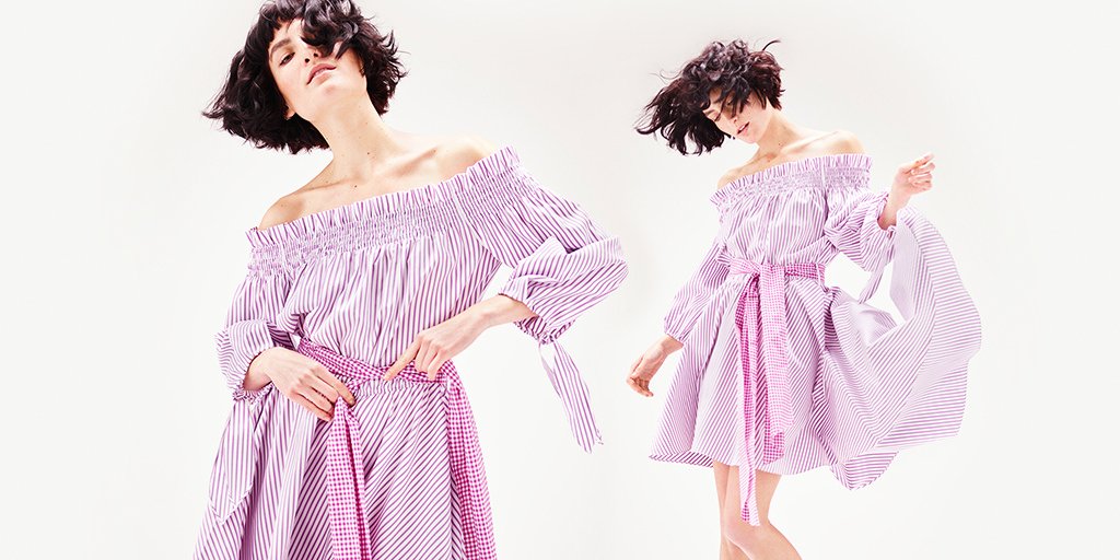 Bring poplin and stripes into a playful realm courtesy of new designer @CarolineConstas.  net-a.pt/tvRIC5