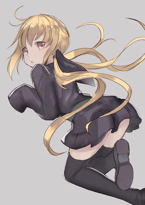 #艦これ版深夜の真剣お絵描き60分一本勝負
#艦これ版真剣お絵描き60分一本勝負_20160325
 皐月 