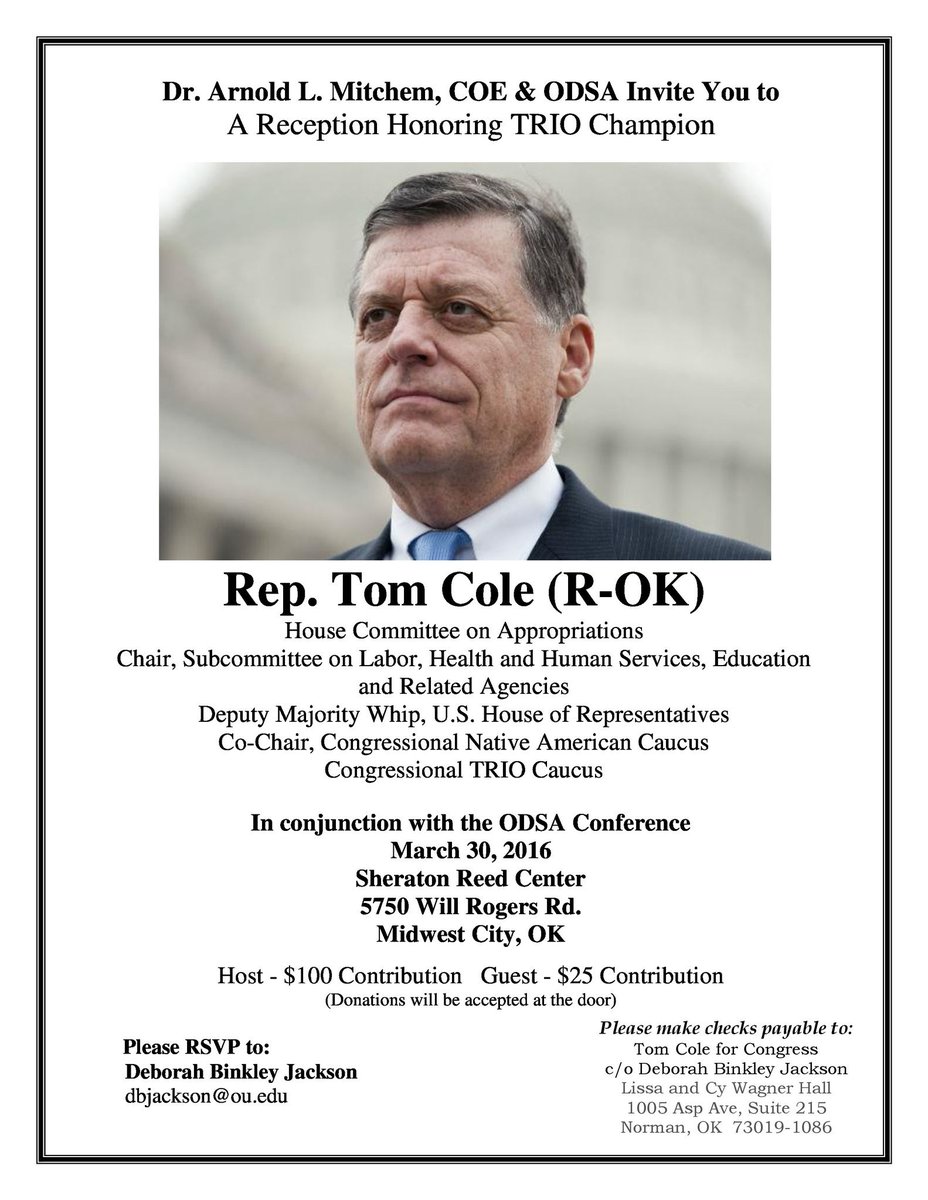 AmberMitchell13's tweet photo. I ♡ Rep Tom Cole and if you believe in TRIO programs, then you should too! #supporttriosupporters #triochampion https://t.co/Yv84oGid0X