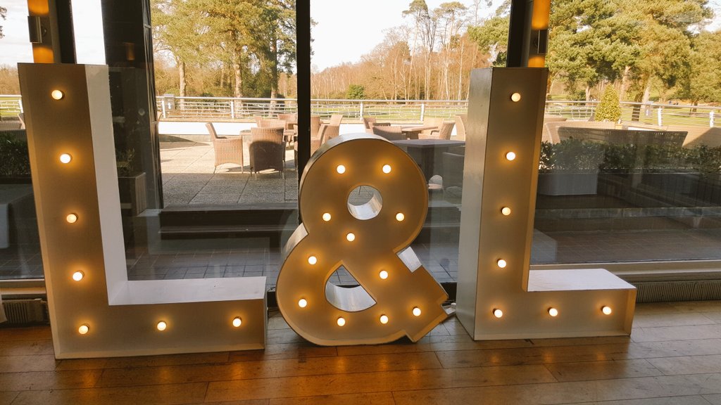Many congratulations to Laura &amp; Louis on your wedding <a href="/FoxhillsSurrey/">Foxhills Club & Resort</a> today! #initials #weddingvenue #surrey
