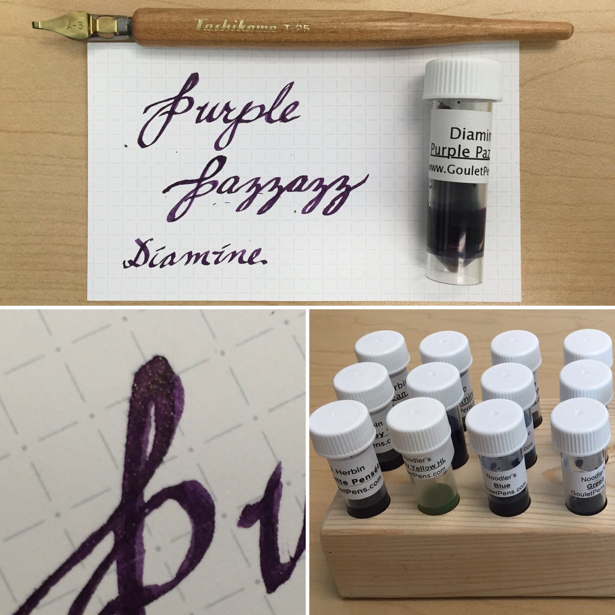 How do you give purple pizzazz?Diamine does it with gold glitter (and by taking some artistic license with spelling)