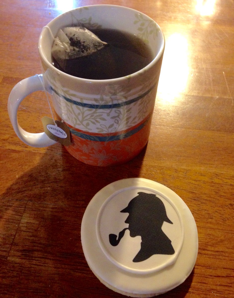 pixicasso's tweet photo. @TWoSEdm #twoseteatime enjoying a spot of tea with Sherlock https://t.co/O6plbjLt6S