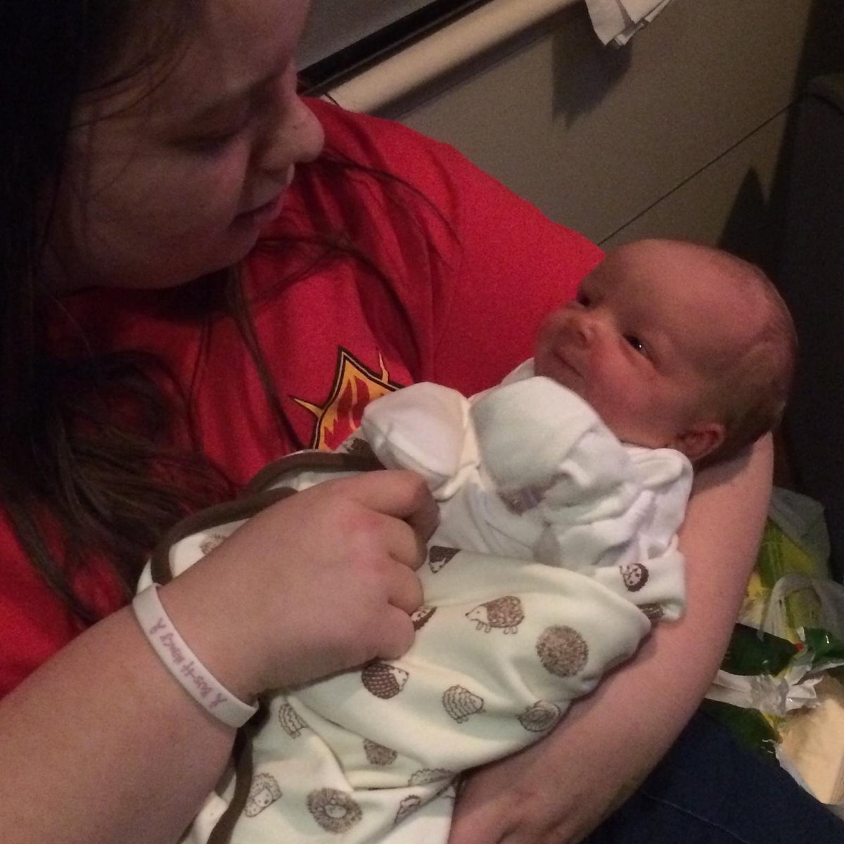 Look at him he is wonderful Trevor made it into the world at 4:45 on March 23 was 7lbs 3oz and 20in long love him so