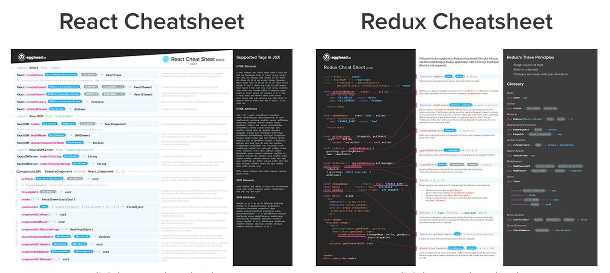 Joan Leรณn ๐๏ธโก๏ธ (@nucliweb) on Twitter photo React and Redux Cheatsheets
egghead.io/react-redux-chโฆ by <a href="/eggheadio/">egghead.io</a> #ReactJS #Redux React and Redux Cheatsheets
egghead.io/react-redux-chโฆ by <a href="/eggheadio/">egghead.io</a> #ReactJS #Redux
