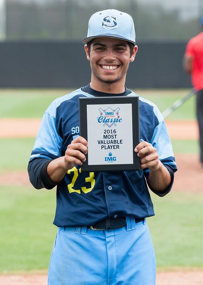 Congrats to <a href="/SAPanthers/">Somerset Panthers Baseball</a> Derek Cartaya on being crowned the Most Valuable Player at the #IMGClassic