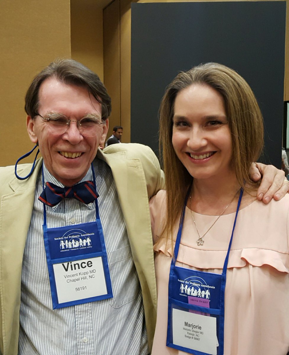 DrMStiegler's tweet image. At #SPACOS2016 @UNC_Anesthesia and the recently retired  @VincentKopp  reconnecting.