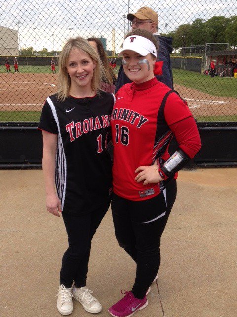 MsFarmerEnglish's tweet photo. I walked the field with Reagan tonight; what an honor!! Good luck to both @chhs_softball and Trinity! https://t.co/TTPJQMSJzu
