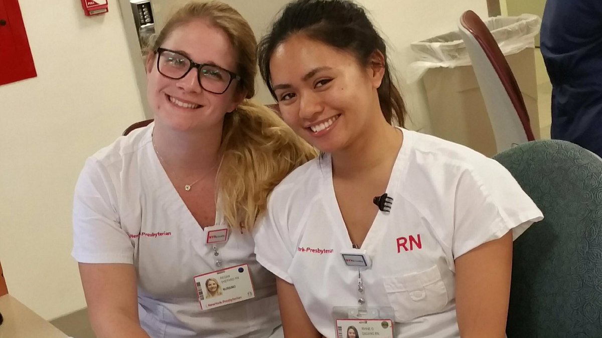 RNOncologySquad's tweet photo. Guess what these to get have in common?It's their 3 year anniversary as #NYPnurses #teamcolumbiarocks #6HNteamstrong https://t.co/0ckt5Krc8e