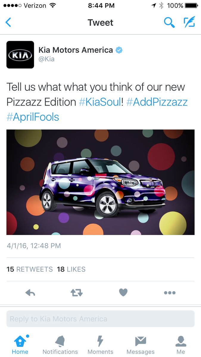 mattskman's tweet photo. @LaurelAynne Kia coming up with a limited edition paint job. Effective because people of today love color #BCOR350 https://t.co/tJHToXx2cC