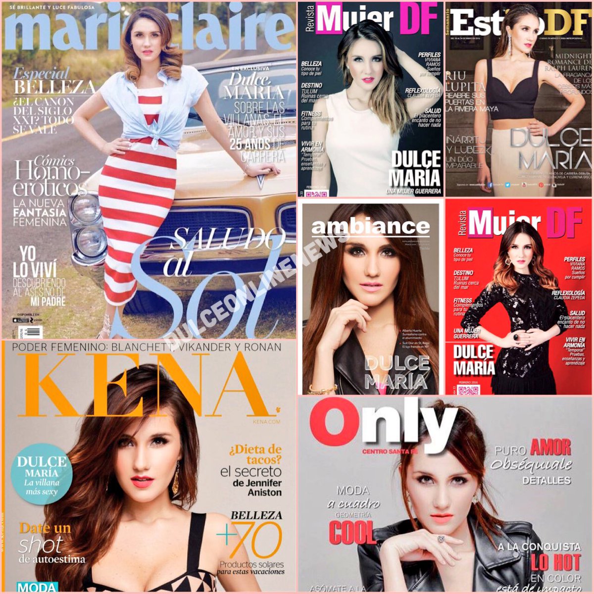 DulceOnlineNews's tweet photo. Estamos apenas en el cuarto mes del año, y @DulceMaria ya a estado en MAS de 3 portadas de revistas😱❤️🙌🏼💫👑 👏🏼 #Queen https://t.co/1oVIpwOptS