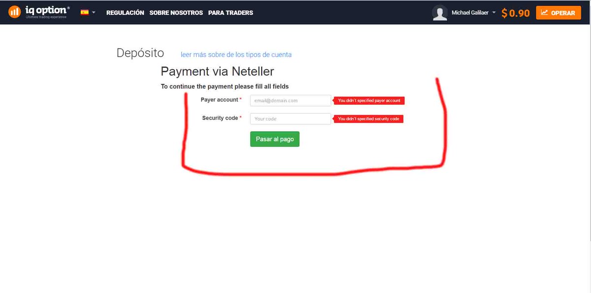 Informadorin's tweet photo. @IQOptionSupport Hello im dont can pay for account loading https://t.co/Q9CSJumw3N