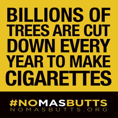 justsaysc's tweet photo. Earth Day is 4/22! Save the trees and our environment! Stop smoking! #NOMASBUTTS https://t.co/2PSV4Dj1fT #GFP https://t.co/2jMQJOQKiQ