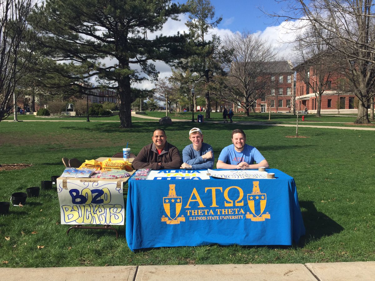 ATO_ILSTU's tweet photo. Come out and join us in the quad for a game of Bozo buckets!! 2 tickets to play our game! #TausForACause https://t.co/jKi5rR0mrW