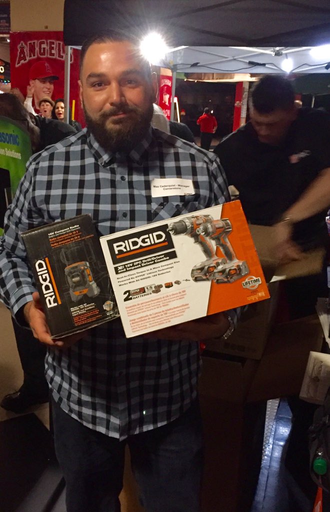 adritoolnation's tweet photo. Congrats to all the @RIDGIDPower winners! #ProStadiumMAE event @Angels #TeamRIDGID #LSA #LetsDoThis @HomeDepot https://t.co/WMmEePKG92
