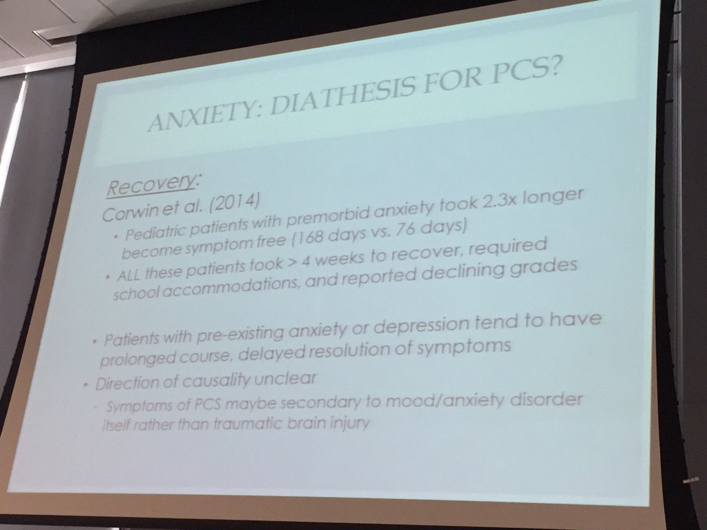 PinkConcussions's tweet photo. Pre-existing anxiety Anxiety and concussion @ChildrensPhila #Guerry https://t.co/NNkL8xVxek