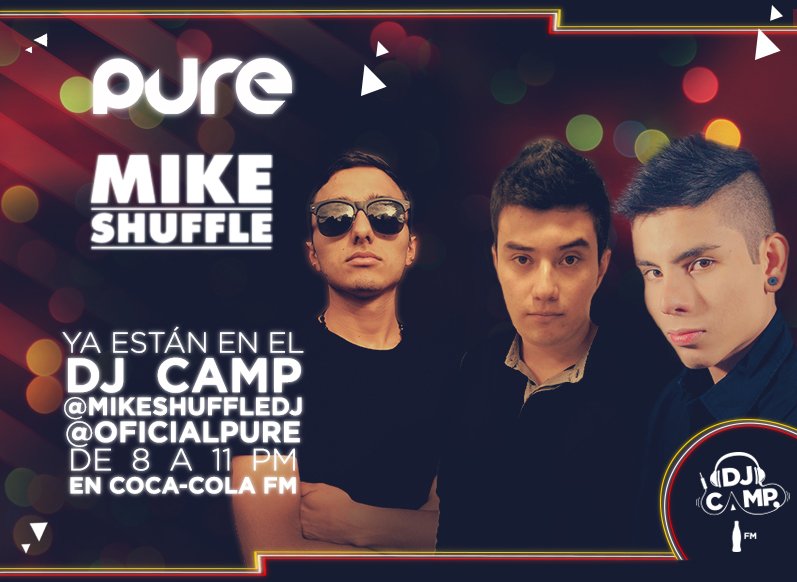 CocaColaForMeCo's tweet photo. Entra a https://t.co/7P7D30n5Gd y  disfruta con @Paulurrego, @oficialpure y @mikeshuffledj en el #DjCamp https://t.co/aE5hgBvmh2