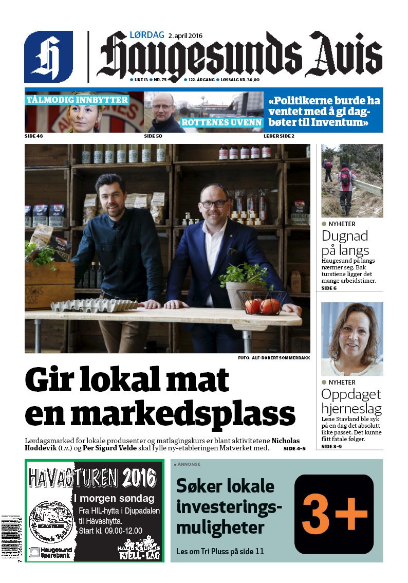 haugesundsavis's tweet photo. I mai åpner Haugesunds nye mathall. Det kan du lese om i Haugesunds Avis lørdag. https://t.co/xt8zeTu2Nn https://t.co/AJSG7Mhlv5