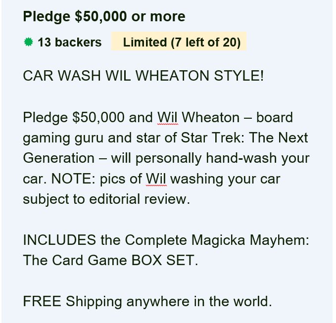 magickacardgame's tweet photo. THANKS @wilw for donating your 'expertise' to promote my #Kickstarter! ;-) #AprilFools https://t.co/Hbm1pyPF9V https://t.co/zK57qnFeix