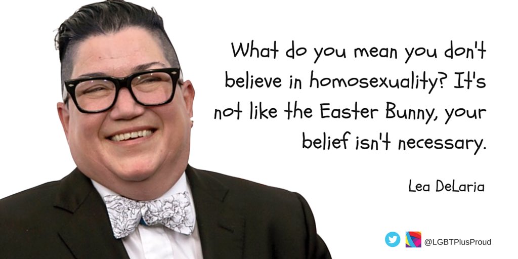 LGBTPlusProud's tweet photo. "What do you mean you don't believe in homosexuality?..." - Lea DeLaria #noh8 @realleadelaria https://t.co/t3W5br1Cuq