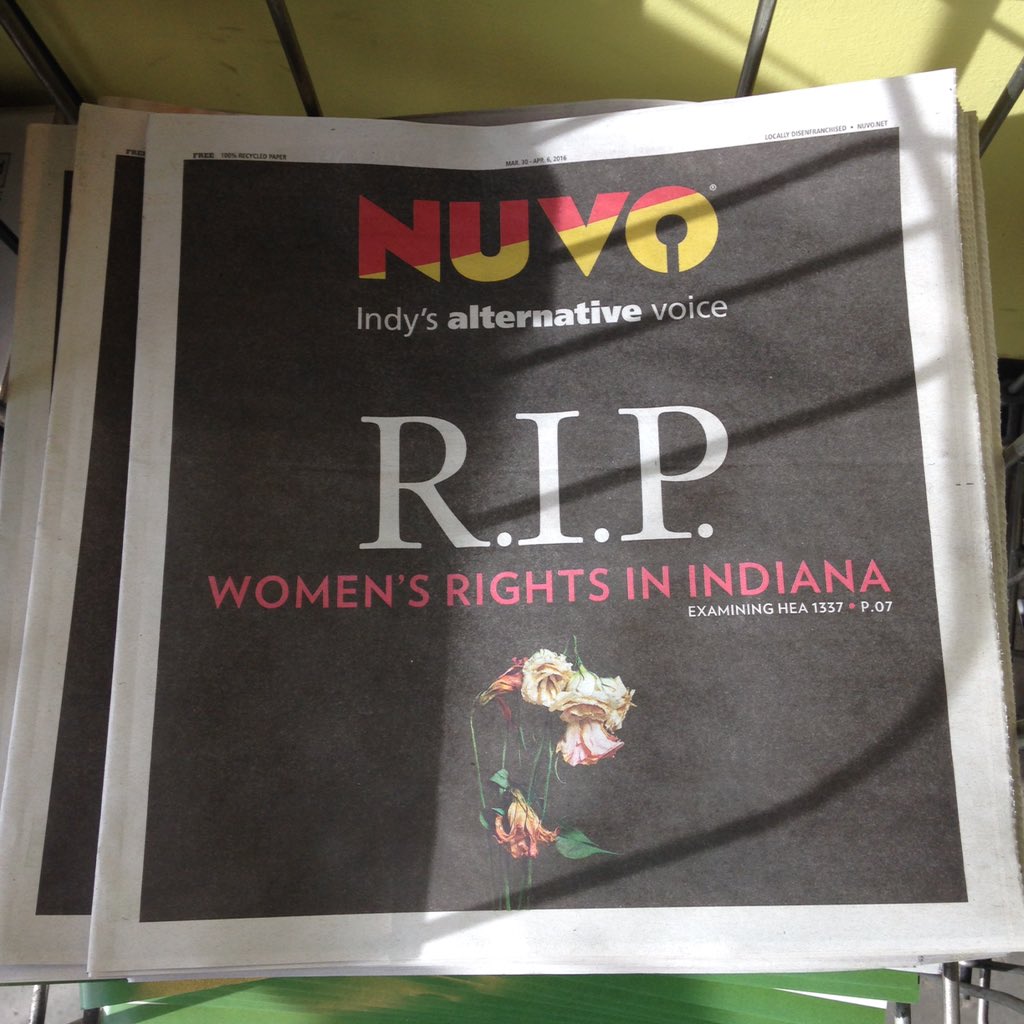 R.I.P. Women's Rights in Indiana! #womensrights #women #rights #indiana #nuvo #nuvomagazine