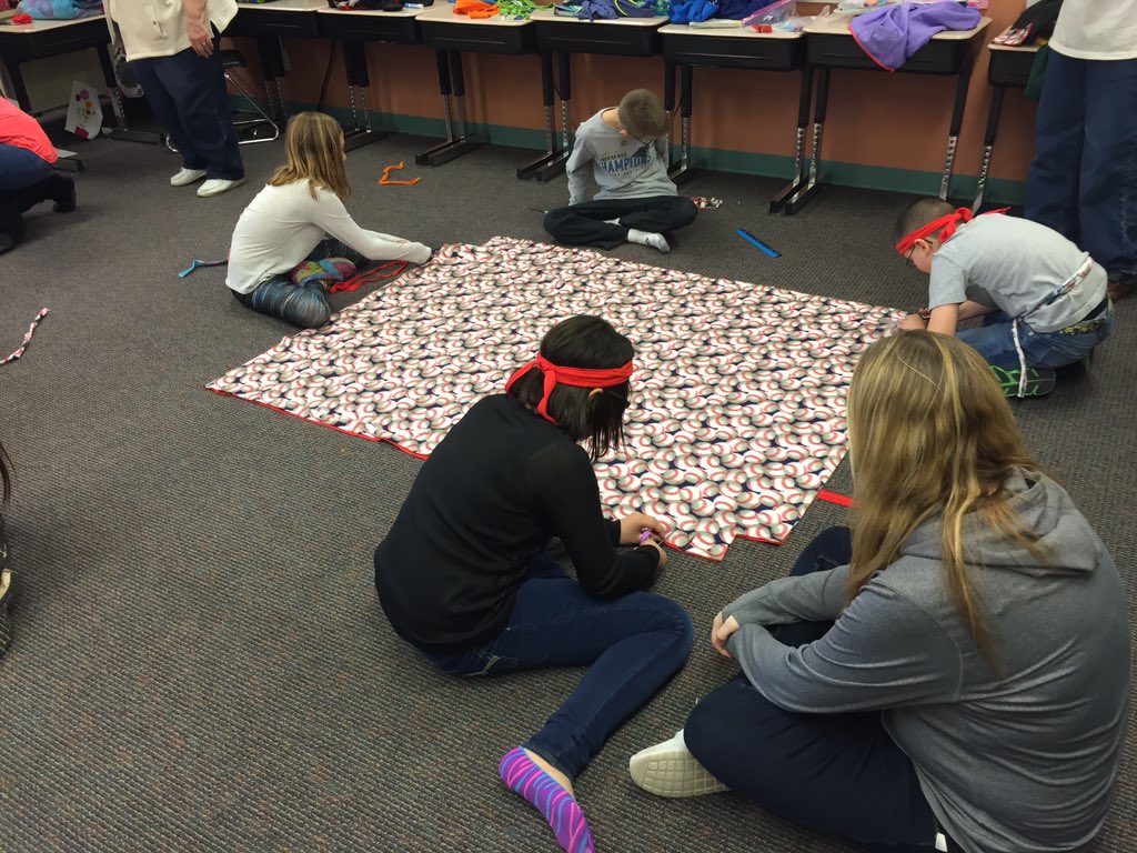 Blankets are getting done for the Children's Hospital! #wfpslearns