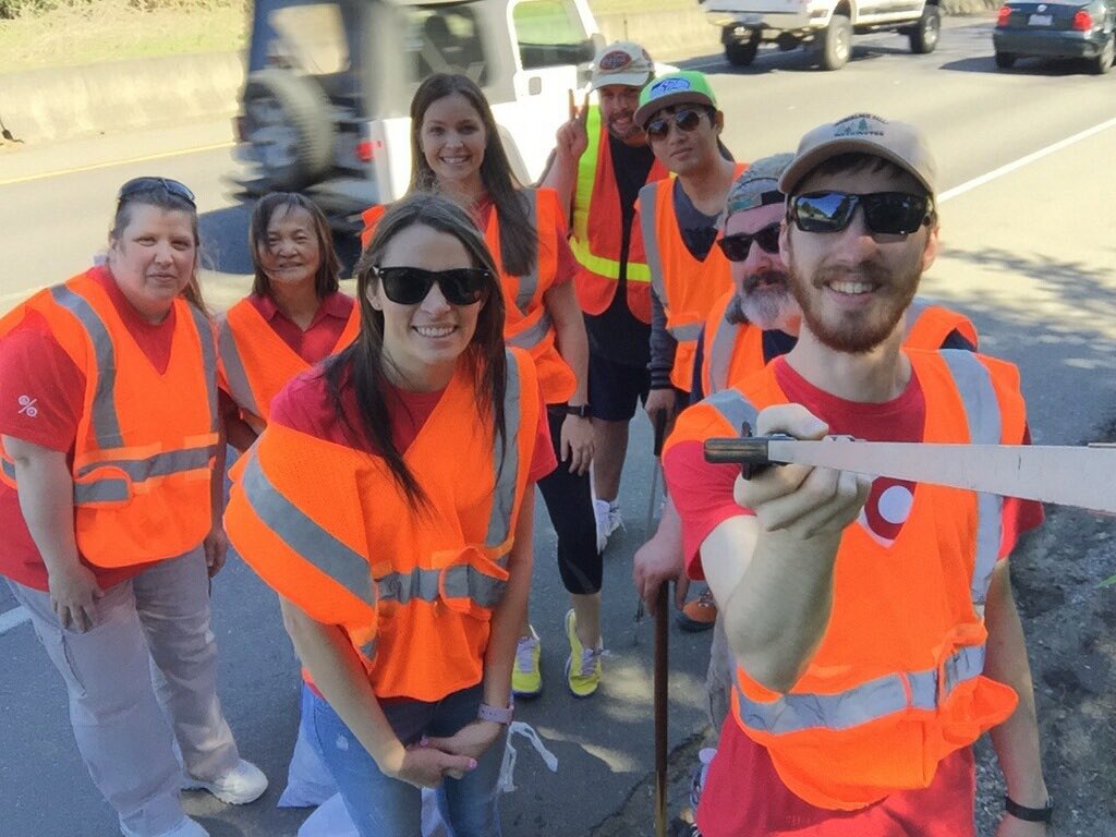 Target #adoptaroad clean up! 1 mile of clean freeway after we are finished ! #volunteer #keepsilverdaleclean