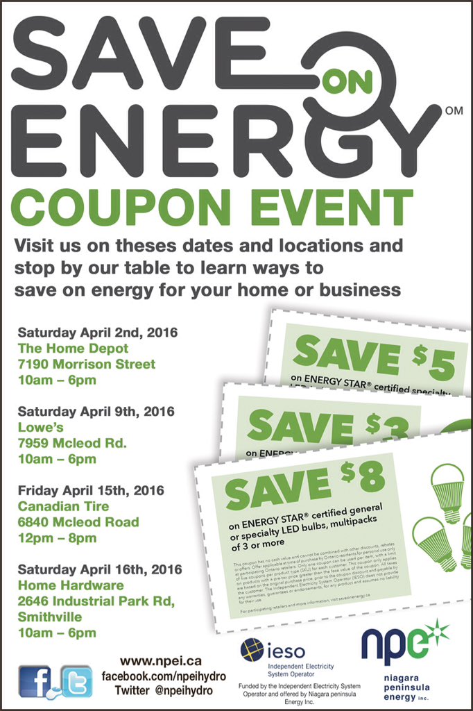 save on energy coupon event