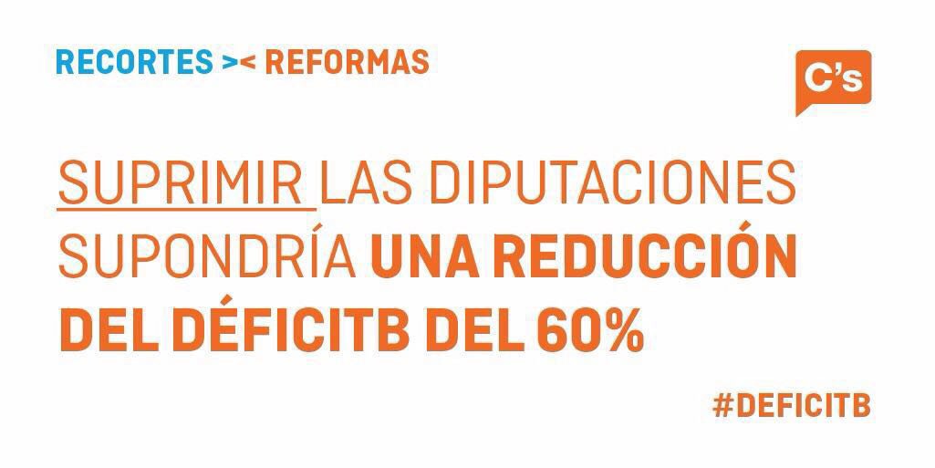 Cs_VelezMalaga's tweet photo. #DeficitB Solo con la supresion de las Diputaciones se reduciria el deficit el 60% https://t.co/zCj6MeYu1g