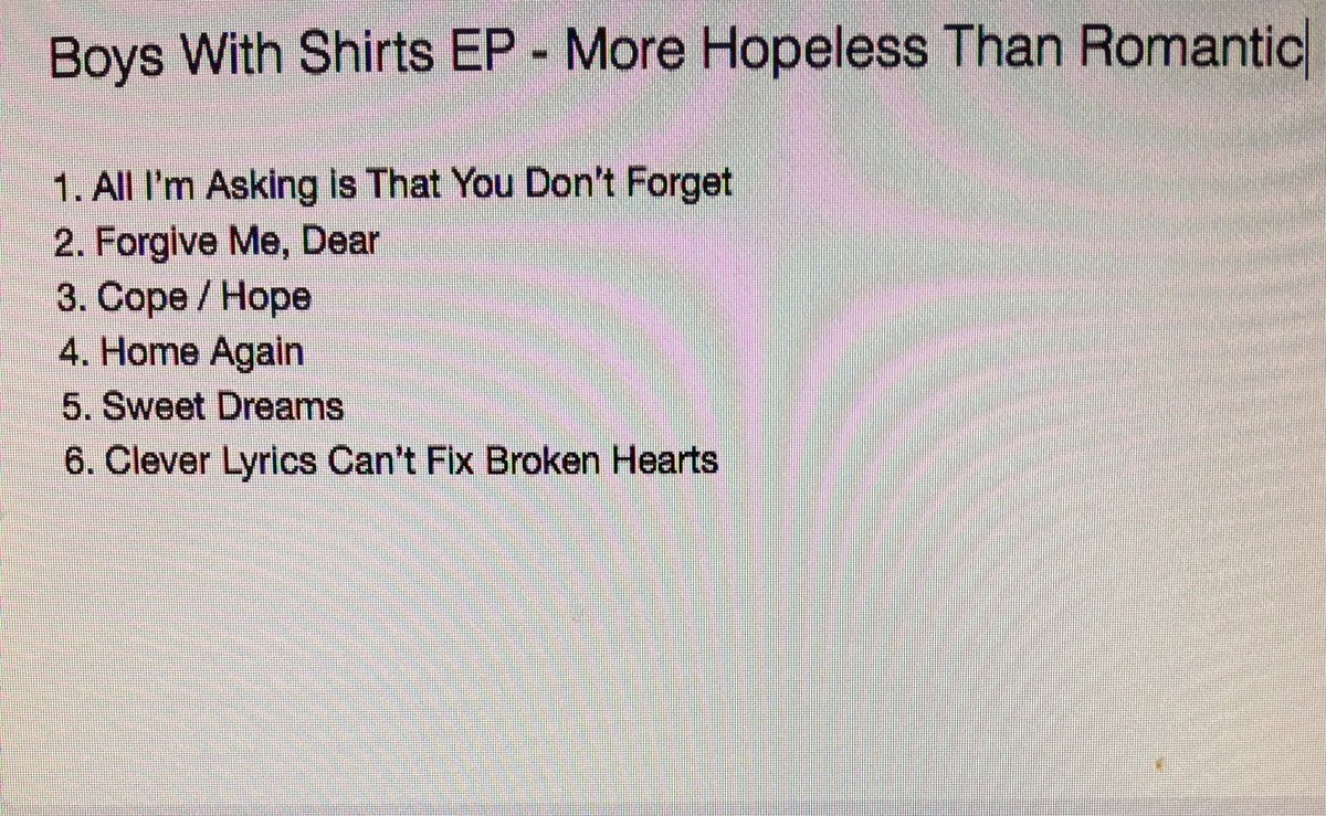 bwsbandofficial's tweet photo. We have named our Ep and we want to share the track listing with you! We can't wait for everyone to hear this. https://t.co/iy3l8Qq357