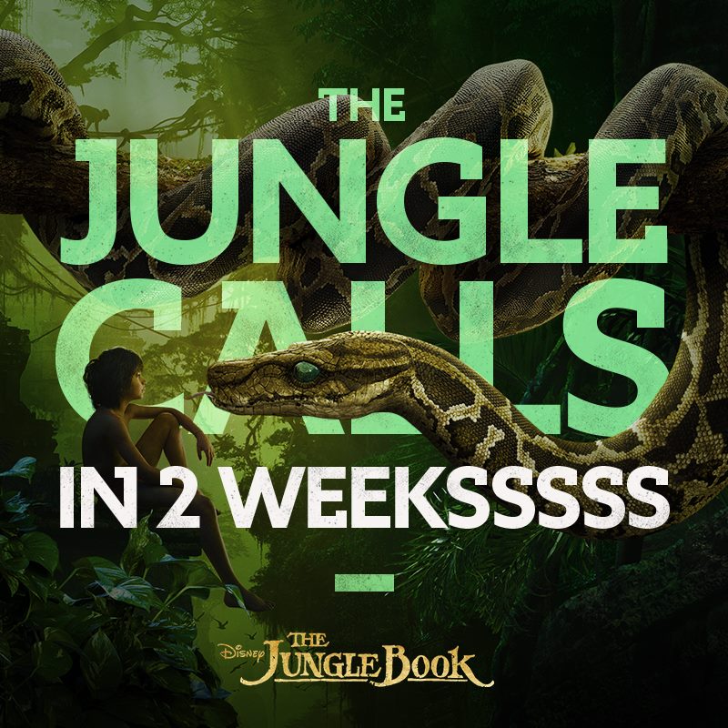 Disney's tweet photo. .@TheJungleBook slithers into theatresssssssss soon. 🐍 https://t.co/Z55WZtvvDW
