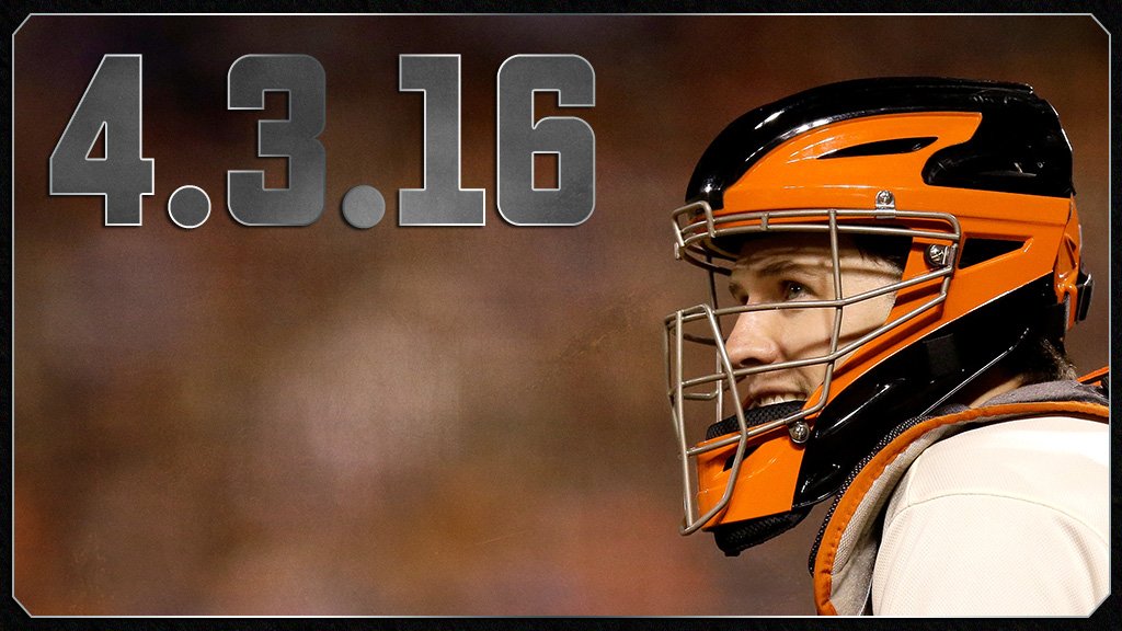 MLB's tweet photo. It’s almost @BusterPosey time.

4.3.16 https://t.co/1HDY4jl3EO