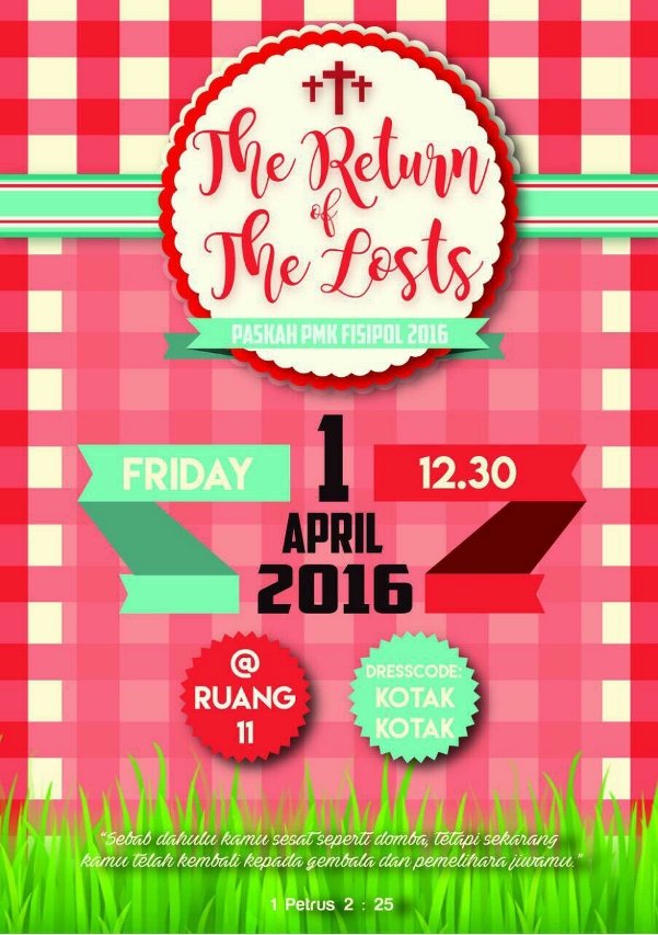 Perayaan Paskah PMK Fisipol UGM 2016. Happy Easter, Komplekers!!