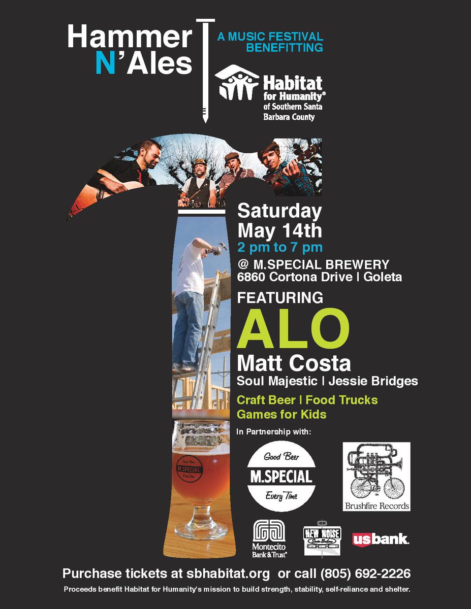 Matt Costa (@mattcosta) on Twitter photo Goleta, CA - May 14th come support <a href="/sbhabitat/">Habitat for Humanity of Southern Santa Barbara Co.</a> w/ <a href="/alomusic/">Alban</a> <a href="/mspecialbrewco/">M Special Brew Co</a> <a href="/brushfire/">Brushfire Records</a> bit.ly/1RRsK5E Goleta, CA - May 14th come support <a href="/sbhabitat/">Habitat for Humanity of Southern Santa Barbara Co.</a> w/ <a href="/alomusic/">Alban</a> <a href="/mspecialbrewco/">M Special Brew Co</a> <a href="/brushfire/">Brushfire Records</a> bit.ly/1RRsK5E