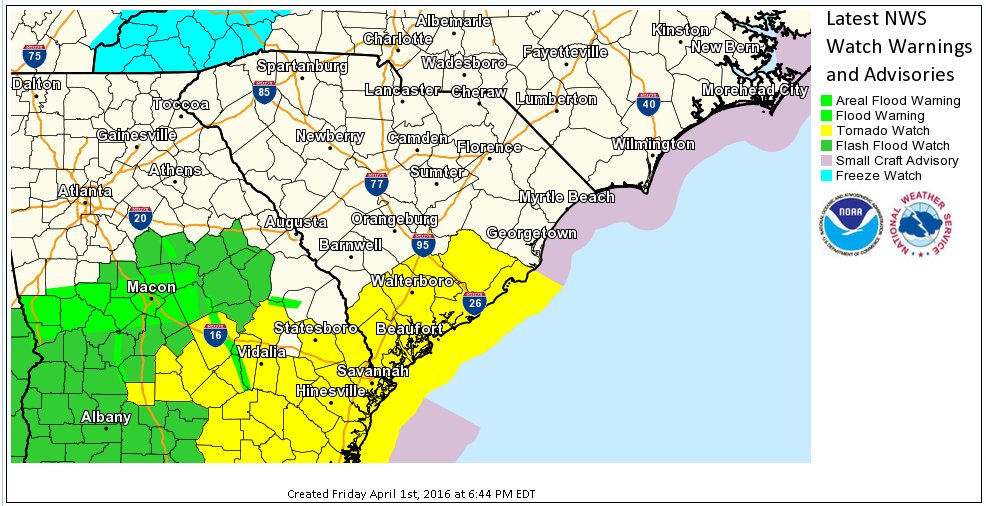 We would like to clarify that none of our counties are no longer in a tornado watch. #scwx #caewx #gawx