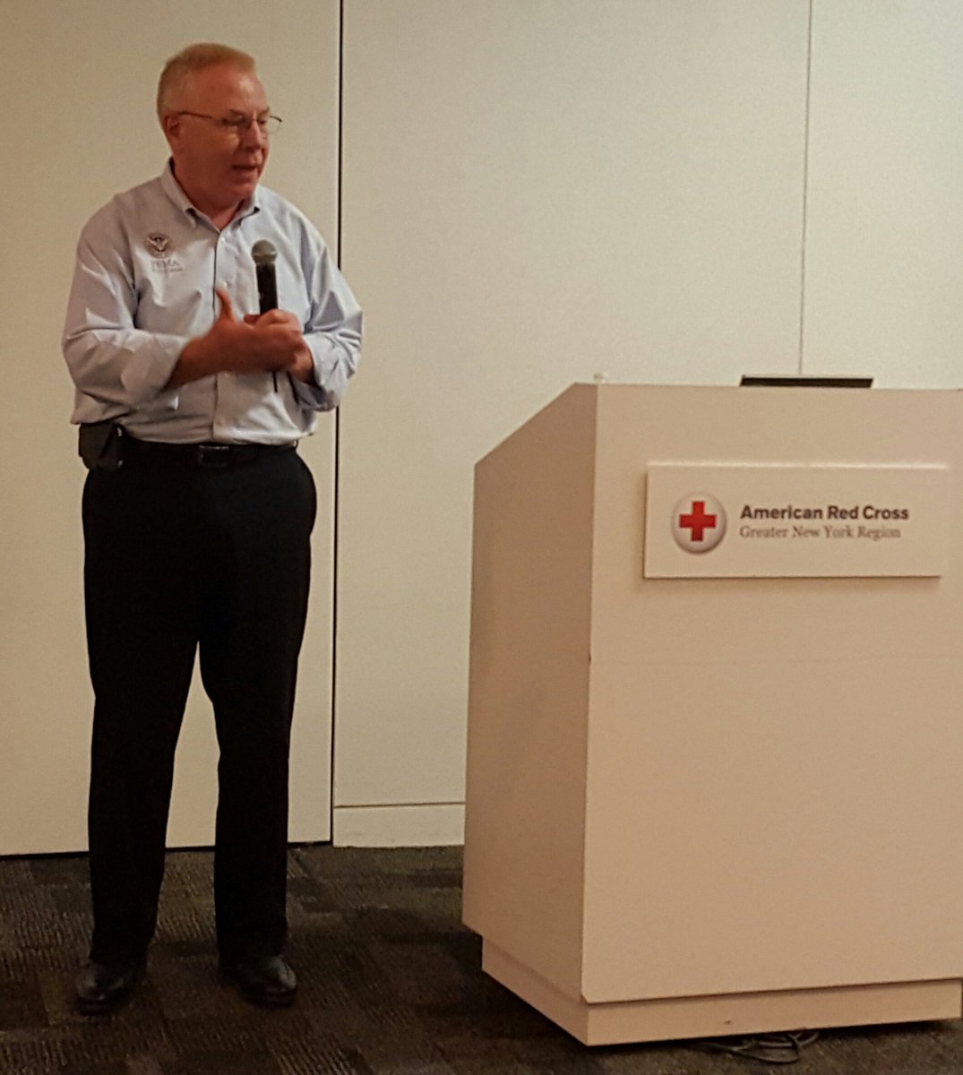 rgrigos's tweet photo. Day 1 @redcrossny #DisasterInstitute keynote speaker Mike Byrne @femaregion2 . @JoshWLockwood @kellymnyc #RedCross https://t.co/3suzPhhIux