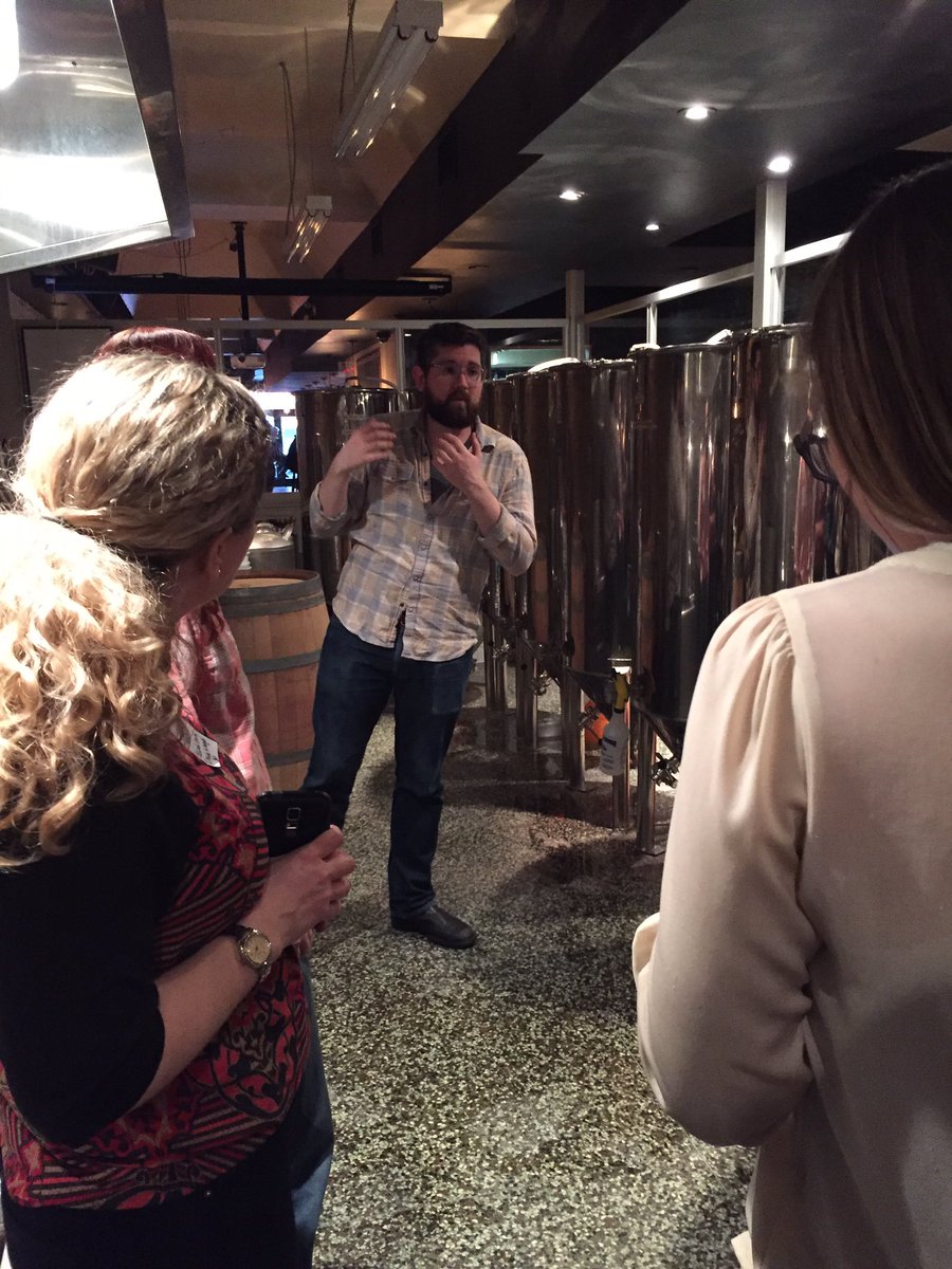 HoppyBitches's tweet photo. Great explanation from @groulxsome on @FollyBrewing! Thanks for hosting us. https://t.co/7AWe5aBZw6