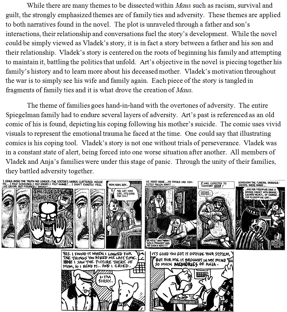 Are there many themes in Maus?  Why of course, there are tons!  The more you look, the more you'll find! #themes