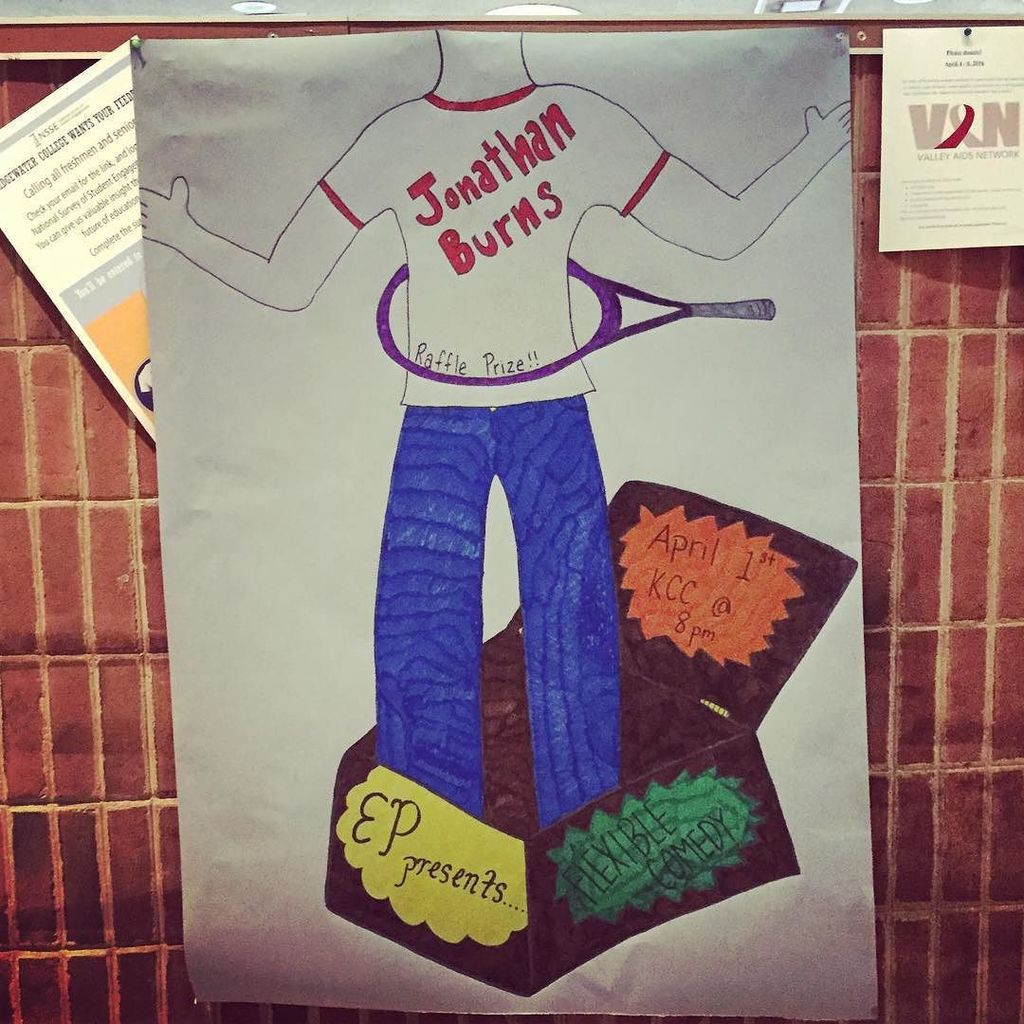 iheartburns's tweet photo. I'm orienting young minds tonight at @bridgewatercollege despite the fact that I don't have a head. #SweetPoster https://t.co/aLysMOmtGf