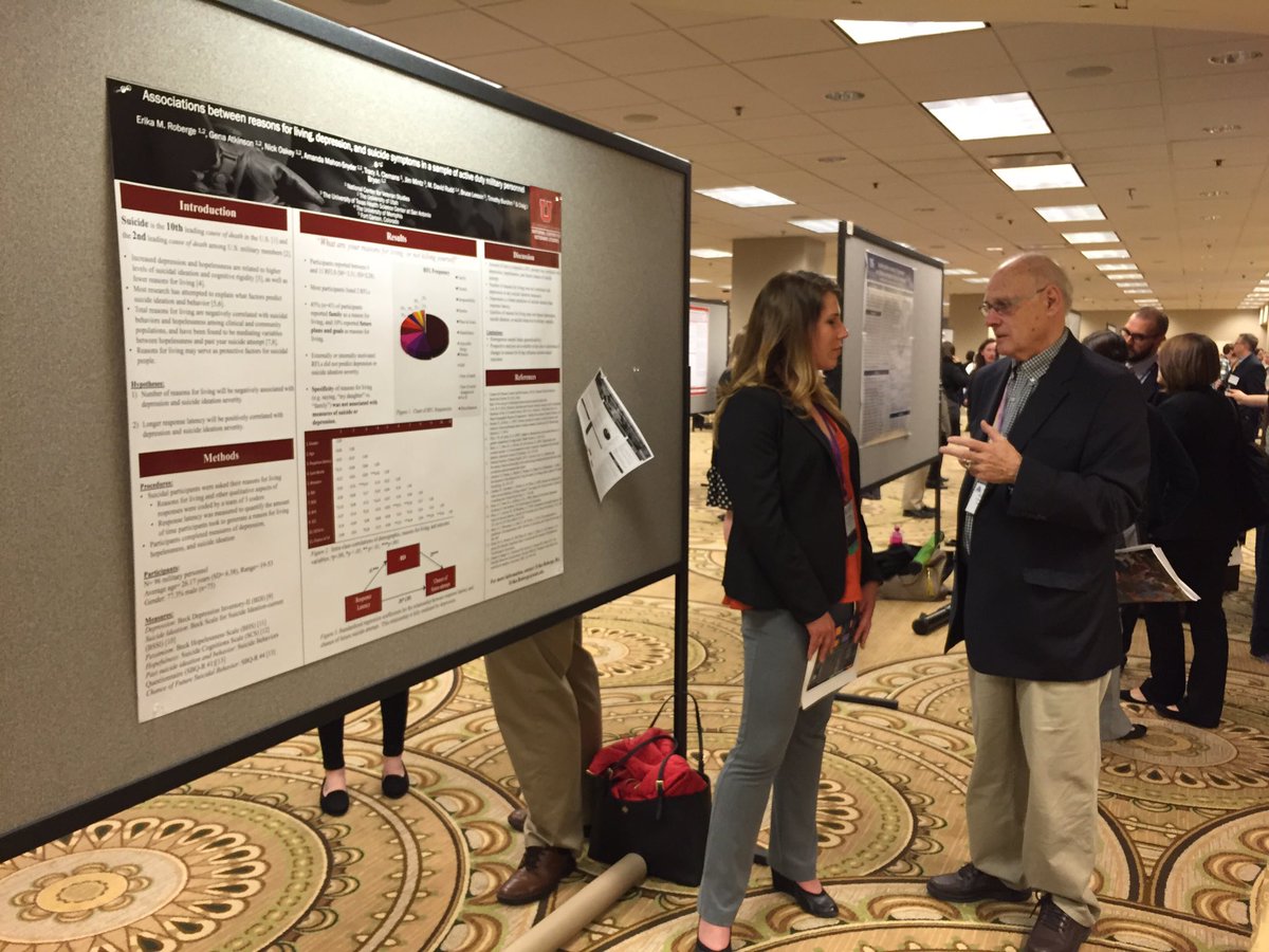 craigjbryan's tweet photo. @vetstudies grad student Erika Roberge presenting on reasons for living in suicidal mil #AAS16 https://t.co/mqmZ5Cfxqu