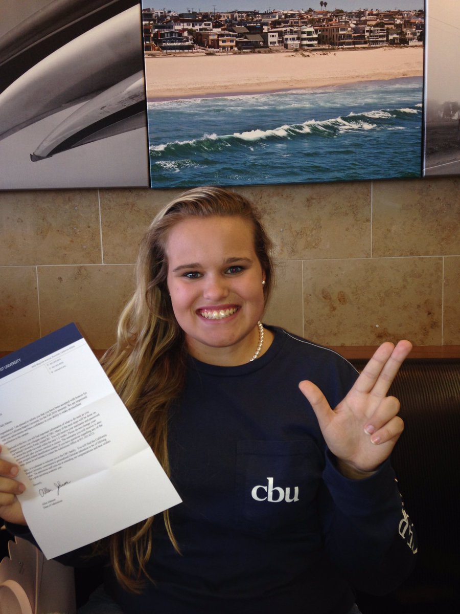 sally_matzen's tweet photo. So excited to FINALLY announce that I'll be attending California Baptist University next year #CBU20 #lanceup 🏝 https://t.co/d0yjsdAIDE