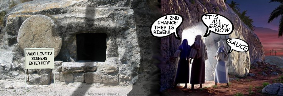 MFPunkAssBitch's tweet image. #Easter2012 when vaughn was all about giving multiple chances to naughty casters #revolvingdoor #gravy VS #sauce =P