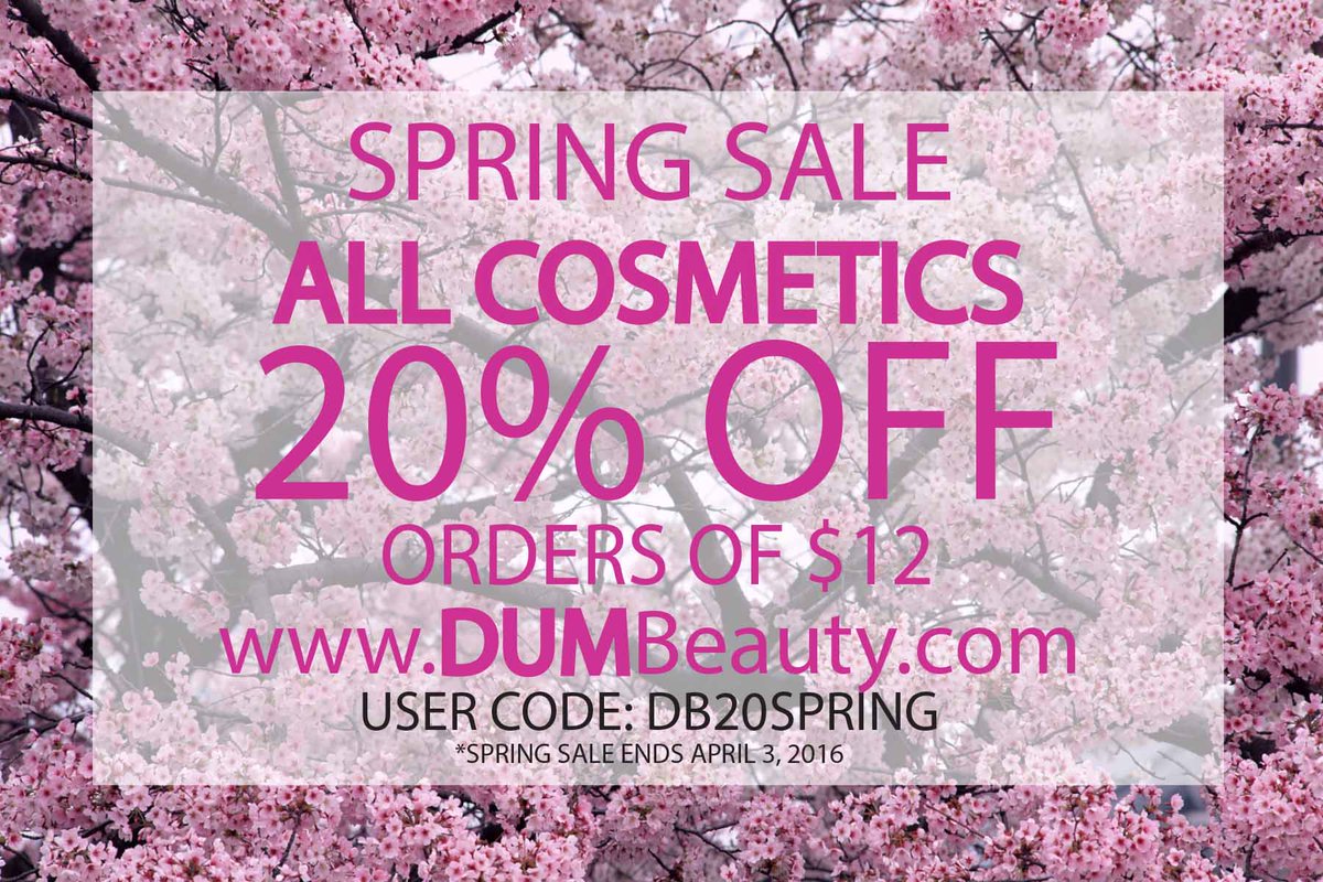 BeautyDum's tweet photo. SPRING SALE! #shopDUMBeautynow #dumbeauty #nyxcosmetics #citycolor #blinque #ardell #spring #affordable #springsale https://t.co/NKq1c6uUIP