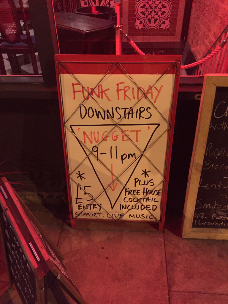 Tonight! <a href="/JackdawE5/">Jackdaw London</a> <a href="/nuggetofficial/">Nugget</a> #fusion #funkyfriday #BankHolidayWeekend