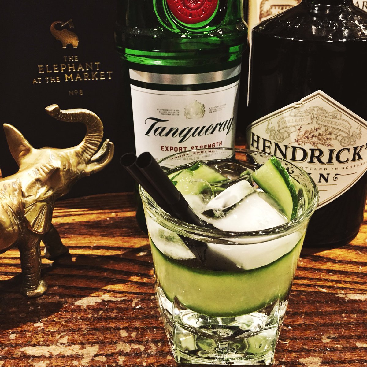 no8marketplace's tweet photo. it's definitely #Gin O'clock here at #theelephant 🐘 🐘 #hendricks #tanquerey #weekend #drinks #visitcornelius https://t.co/UVo6o3oHqc