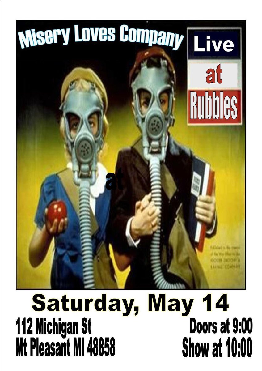 miseryluvco's tweet photo. Bringing the party on May 14! @rubblesbar #jointhemisery https://t.co/XwwnLuFZrL