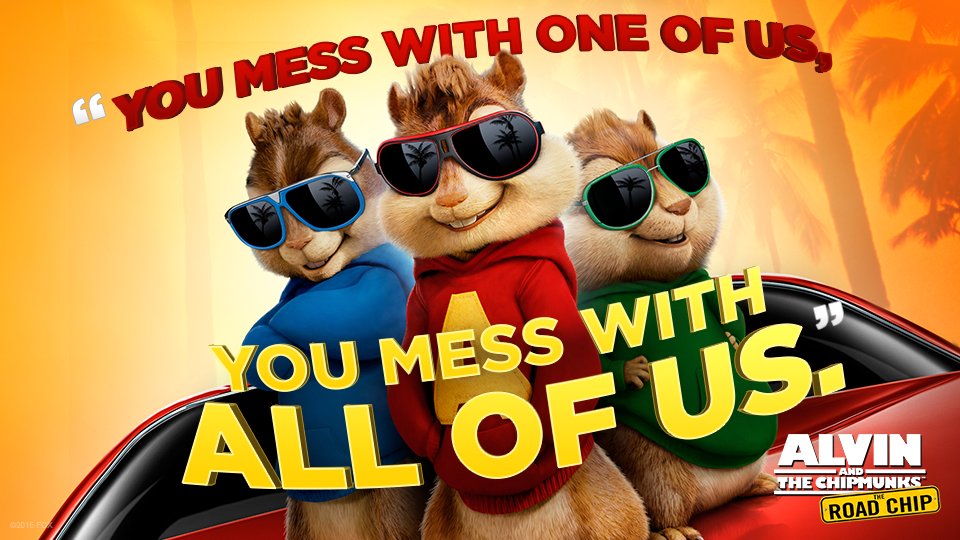 'Munks stick together! #AlvinMovie  bit.ly/RoadChipAmazon