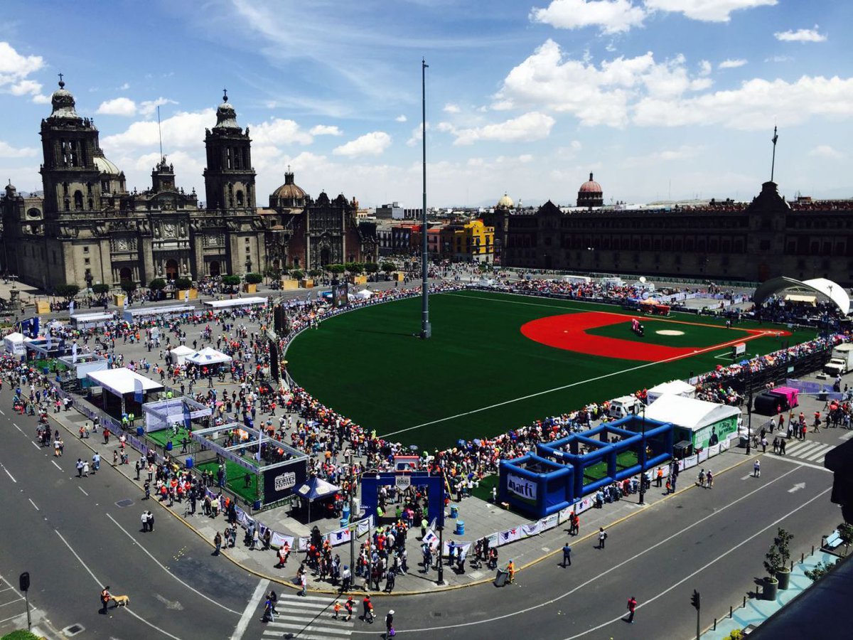 The MLB Festival at Mexico City's historic Zocalo Square is underway
